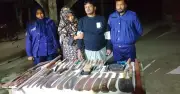 শরীয়তপুরে সাবেক ইউপি চেয়ারম্যানের বাড়ি থেকে ৪১ ধারালো অস্ত্র উদ্ধার, যৌথবাহিনীর অভিযানে আটক