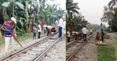 ময়মনসিংহে তাপে রেললাইন বেঁকে যাওয়ায় ঢাকা-ময়মনসিংহ রুটে ট্রেন চলাচল বন্ধ