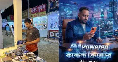 আইনি শিক্ষক রবিন রাফানের নতুন বই 'এআই পাওয়ারড কনটেন্ট ক্রিয়েটর' একুশে বইমেলায়