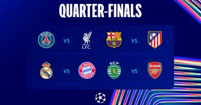 ২০২৫/২৬ উয়েফা চ্যাম্পিয়ন্স লিগের কোয়ার্টার-ফাইনাল ড্র: রিয়াল মাদ্রিদ বনাম বায়ার্ন, পিএসজি বনাম লিভারপুল