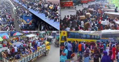 ঈদে ঘরমুখো যাত্রীদের ভোগান্তি: ভাড়া বৃদ্ধি, যানজট ও গণপরিবহণ সংকট