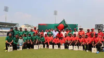 স্বাধীনতা দিবসে সাবেক ক্রিকেটারদের পুনর্মিলনী, লাল দলের জয়