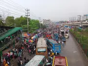 গাজীপুরে ঈদের ছুটিতে বৃষ্টিতে তীব্র যানজট, ২০ কিলোমিটারজুড়ে আটকে হাজারো যাত্রী