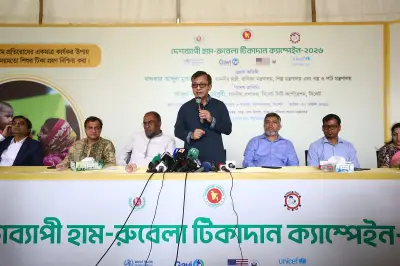 সিলেটে হাম-রুবেলা টিকাদান ক্যাম্পেইন উদ্বোধন, জ্বালানি মূল্যবৃদ্ধি নিয়ে মন্ত্রীর ব্যাখ্যা