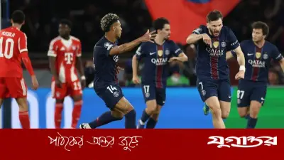 নয় গোলের রোমাঞ্চে বায়ার্নকে হারিয়ে ফাইনালের পথে পিএসজি
