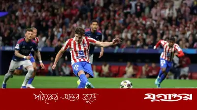 পেনাল্টির জোড়া গোলে ড্র আতলেতিকো-আর্সেনালের সেমিফাইনাল