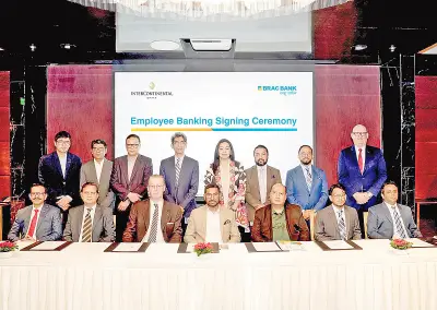 ইন্টারকন্টিনেন্টাল ঢাকার কর্মীদের জন্য ব্র্যাক ব্যাংকের ব্যাংকিং সেবা চুক্তি স্বাক্ষরিত