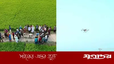 যশোরে ড্রোনের মাধ্যমে সার স্প্রে প্রদর্শনী, কৃষিতে নতুন সম্ভাবনার সূচনা