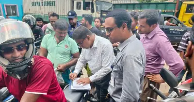 রাজবাড়ীতে ড্রাইভিং লাইসেন্স ছাড়া মোটরসাইকেল চালকদের জরিমানা