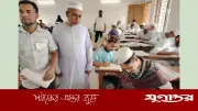 দুর্ঘটনায় ডান হাত হারিয়েও দাখিল পরীক্ষা দিচ্ছে মাদ্রাসাছাত্র রেজভী