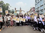 গাজীপুরে সাবেক ছাত্রদল নেতার ওপর হামলার প্রতিবাদে বিক্ষোভ