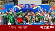 সাফ অনূর্ধ্ব-২০ চ্যাম্পিয়ন বাংলাদেশ দলকে হাতিরঝিলে সংবর্ধনা