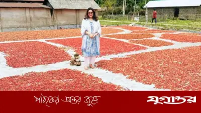 লাল মরিচের গালিচায় বিজ্ঞানী ড. সামারুহ মির্জা, মুগ্ধ নেটিজেন