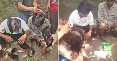 ব্রাহ্মণবাড়িয়ায় তরুণীদের উত্ত্যক্ত করায় তিন যুবকের চুল কাটল স্থানীয়রা