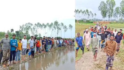 সেতুর অভাবে চরম দুর্ভোগে ৩০ হাজার মানুষ, মানববন্ধনে ক্ষোভ