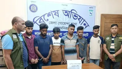 লালমনিরহাটে অনলাইন জুয়াড়ি ও মাদক কারবারিসহ গ্রেপ্তার ৮