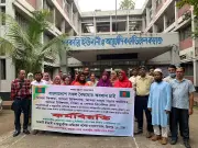 বকেয়া বেতন ও রাজস্বীকরণের দাবিতে মিরপুরে কর্মবিরতি