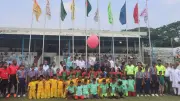 রংপুরে দুই উপজেলার খুদে ফুটবলারদের মাঠে লড়াই