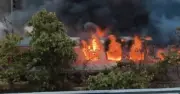 রাজধানী এক্সপ্রেসের বগিতে আগুন, সব যাত্রী নিরাপদ