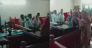 পাথরঘাটায় আদালতে আইনজীবীদের মধ্যে জুতা নিক্ষেপের ঘটনা