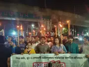 পল্লবী শিশু হত্যার প্রতিবাদে ঢাবিতে মশালমিছিল