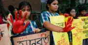 রামিসা হত্যার বিচার দাবি নালন্দা হাই স্কুলের শিক্ষার্থীদের মানববন্ধন