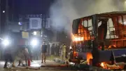 চট্টগ্রামে পুলিশের গাড়িতে আগুন, ট্রেনের টিকিট বিক্রি শুরু