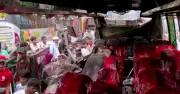 নর্দায় বাস সংঘর্ষে নিহত ১, আহত ১২
