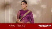 বেগুনি শাড়িতে রাজকীয় সাজে মেহজাবীন চৌধুরী