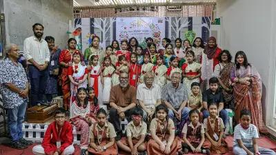 মারী-কুরী স্কুলে শিল্প উৎসবে শিশুদের অংশগ্রহণ
