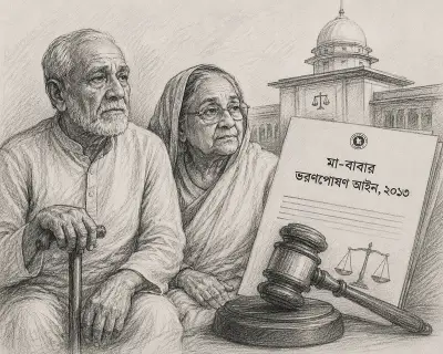 বৃদ্ধ মা-বাবার ভরণপোষণ আইন: সন্তানের দায়িত্ব ও শাস্তির বিধান
