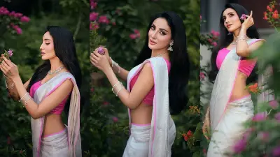 মিথিলার নতুন শাড়ির লুকে মোহনীয় ভঙ্গি, ভক্তরা মুগ্ধ