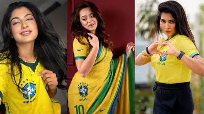 ব্রাজিল জার্সি ফ্যাশনে মাতলেন বাংলাদেশি তারকারা