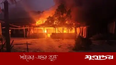 গাইবান্ধায় শিবির নেতা হত্যায় অভিযুক্তের বাড়িতে আগুন, আটক ১