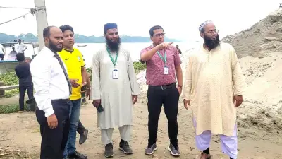 সুগন্ধা নদীতে সেতু নির্মাণের সম্ভাবনা যাচাইয়ে সেতু কর্তৃপক্ষের পরিদর্শন
