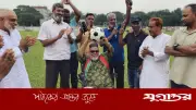 শহীদ বরকত স্টেডিয়ামে ফুটবল উন্মাদনা, সেরা দর্শক হাসান উদ্দিন সরকার