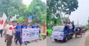 কুষ্টিয়ায় জাপান সমর্থকদের শোভাযাত্রা ও প্রজেক্টরে ম্যাচ দেখার আয়োজন