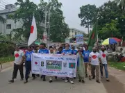 কুষ্টিয়ায় জাপান ফুটবল দলের সমর্থনে মিছিল ও মোটর শোভাযাত্রা