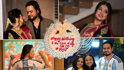 স্বামী ও সন্তানকে সঙ্গে নিয়ে জন্মদিনের কেক কাটলেন পূর্ণিমা