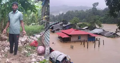 রাঙামাটিতে বন্যা পরিস্থিতির উন্নতি, ক্ষয়ক্ষতির চিত্র দৃশ্যমান