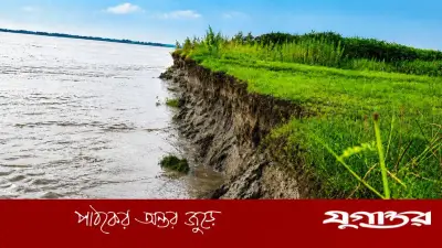 যমুনার ভাঙনে বসতভিটা-জমি বিলীন, হুমকিতে বন্যা নিয়ন্ত্রণ বাঁধ