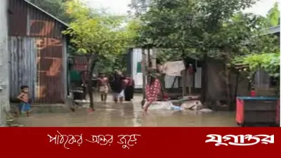 দৌলতদিয়ায় জলাবদ্ধতায় শতাধিক পরিবারের দুর্ভোগ, রাস্তা আটকে বিক্ষোভ