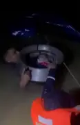 চট্টগ্রামে বন্যা: আট মাসের শিশুকে পাতিলে করে উদ্ধার