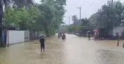 টানা বৃষ্টিতে খাগড়াছড়ির নিম্নাঞ্চল প্লাবিত, পাহাড়ধসের আশঙ্কা