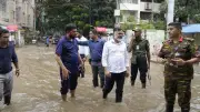 টানা বর্ষণে রাজধানী জলাবদ্ধ, ডিএনসিসি প্রশাসকের পরিদর্শন