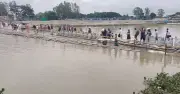 পদ্মার পানি বাড়ায় পাটুরিয়া ঘাটের সংযোগ সড়ক ডুবে গেছে