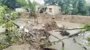 মাধবপুরে নদীভাঙনে ৩ বাড়ি বিলীন, আতঙ্কে অন্যান্য পরিবার